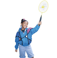 Sportime Mini Badminton Racquet, 20 Inches, Yellow/Black 009523
