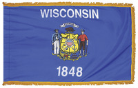 Annin Nylon Wisconsin Indoor State Flag, 3 X 5 ft, Item Number 023378
