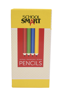 School Smart Traditional No 2 Pencils, Assorted Colors, Pack of 144 085002
