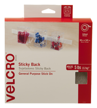 VELCRO Brand Hook and Loop Sticky Back Tape Roll, 30 Feet x 3/4 Inch, White 086473