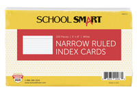 School Smart Ruled Index Cards, 5 x 8 Inches, White, Pack of 100 088713