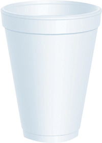 Dart Insulated Foam Cups, 12 Ounces, White, Case of 1000