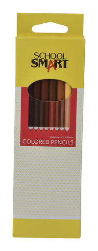 School Smart Multicultural Colored Pencils, Set of 8, Item 2091261