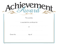 Hammond & Stephens Raised Print Achievement Recognition Award, 11 x 8-1/2 inches, Pack of 25, Item Number 2103104