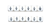 Achieve It! Fraction Dice, White, Set of 4, Item Number 2105035