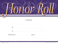 Achieve It! Honor Roll Recognition Awards, Fill in the Blank, 11 x 8-1/2 Inches, Pack of 25, Item Number 2105085
