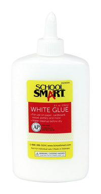 Image for School Smart White School Glue, 8 Ounce Bottle, Pack of 12 from School Specialty