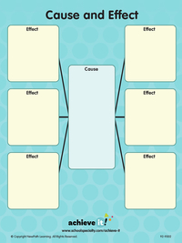 Achieve It! Bracketed Boxes Cause And Effect Graphic Organizers, Set Of 10 2129847