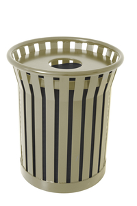 Image for UltraSite Jackson Series 36 Gallon Receptacle with Lid and Plastic Liner from School Specialty