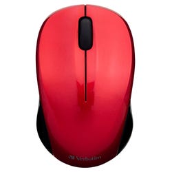 Verbatim Silent Wireless Blue LED Mouse, Red 2136014