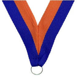 Image for Neck Ribbon, 7/8 x 32 Inches, Blue/Orange from School Specialty