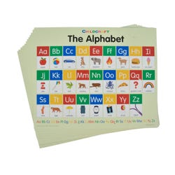 Image for Childcraft Student Sized English Alphabet Charts, Set of 25 from School Specialty