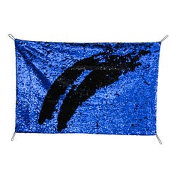 Abilitations Sensory Sequin Panel, 24 x 36 Inches, Blue/Silver, Item Number 2027640