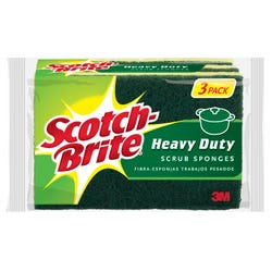 Scotch-Brite Scrub Sponge, Heavy Duty, Pack of 3, Item Number 1563725