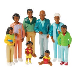 Image for Marvel Education Play Figures, African-American Family, Vinyl, Set of 8 from School Specialty