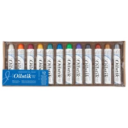 Shiva Artists Non-Toxic Oil Color Paintstick Set, 4-1/2 X 5/8 in, Assorted Iridescent Color, Set of 12 Item Number 410803