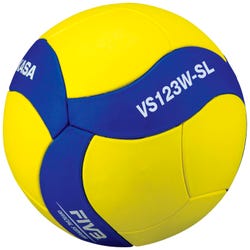 Image for Mikasa VS123WSL Size 5 Official Super Lightweight Training Volleyball, Yellow/Blue from School Specialty