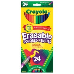 Crayola Erasable Colored Pencils, Assorted, Set of 24 410559