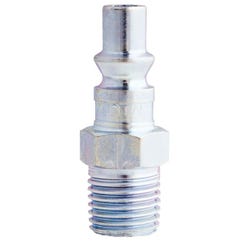 Milton A-Style Male Air Hose Coupler/Plug, 1/4 in, MNPT, Steel, Item Number 1050245
