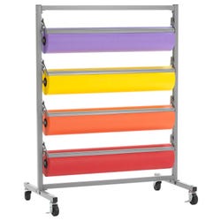 Image for Bulman 4-Deck Mobile Paper Rack with Caster Holds, 40-1/2 x 24 x 53-1/4 Inches from School Specialty