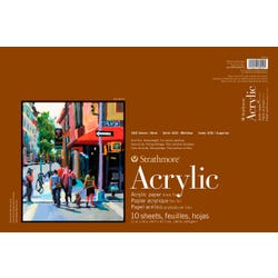 Strathmore 400 Series Acrylic Paper Pad, 12 x 18 Inches, 246 lb, 10 Sheets Item Number 1588334