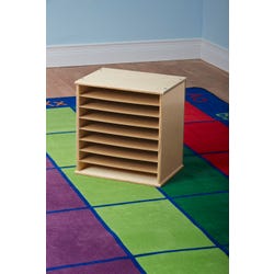 Childcraft 8-Shelf Knob Wooden Puzzle Rack, Item Number 1557208