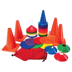 Image for FlagHouse Field & Floor Markers, Assorted Colors, Super Set of 94 from School Specialty