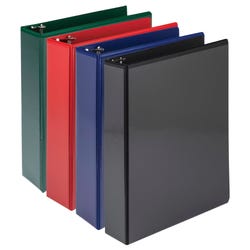 Samsill Durable View Binders, D-Ring, 2 Inch, Assorted Basic Colors, Pack of 4 2130289