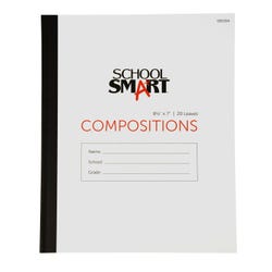 Image for School Smart Stitched Cover Composition Book, Red Margin, 8-1/2 x 7 Inches, 40 Pages from School Specialty