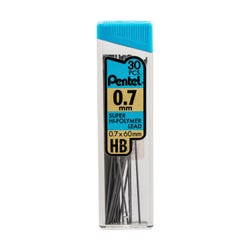 Image for Pentel Super Hi-Polymer Lead Refill, 0.7 mm Medium HB, Pack of 12 Tubes from School Specialty