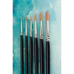 Sax True Flow Pointed Watercolor Paint Brushes, Round, Assorted Size, Set of 6, Item Number 462029