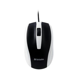 Image for Verbatim Corded Notebook Optical Mouse, White from School Specialty