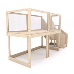 Image for Childcraft Standard Height Basic Double Loft with Plexi Rails, 11 Feet 10-1/8 Inches x 4 Feet x 6 Feet 2 Inches from School Specialty