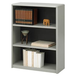 Image for Safco ValueMate Bookcase, 3 Shelves, 31-3/4 x 13-1/2 x 41 Inches, Metal, Gray from School Specialty