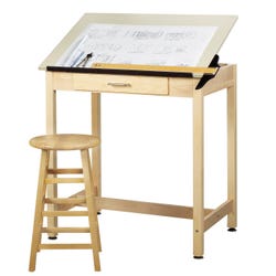 Image for Diversified Woodcrafts Drafting Table, Full Top, 36 x 24 x 36 Inches, Almond Colored Plastic Laminate Top from School Specialty