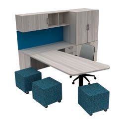 Image for AIS Calibrate Series Typical 51 Admin Desk, 8 x 8 Feet from School Specialty