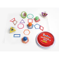 Ready2Learn Giant Geometric Shapes Outlines Stamps, 3 Inches, Set of 10 1594449