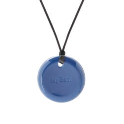Image for Chewigem Chewable Button Necklace, Navy from School Specialty