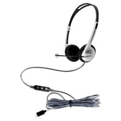 Image for HamiltonBuhl Mach-1 Headset with Gooseneck Microphone and In-Line Volume, USB-C, Silver/Black from School Specialty