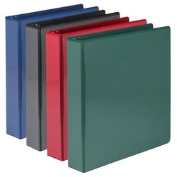 Image for Samsill Durable View Binders, D-Ring, 1-1/2 Inch, Basic Colors, Pack of 4 from School Specialty