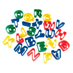 Image for Creativity Street Alphabet Clay Cutter Set, 1-9/16 Inches, Plastic, Assorted Colors, Set of 26 from School Specialty