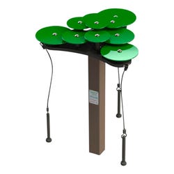 Image for Freenotes Harmony Park Outdoor Instrument Green Lily Pad Bells, Surface Mount, 38 x 26 x 26 Inches from School Specialty