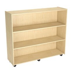 Image for Childcraft Mobile Open Shelving Unit, 3 Shelves, 47-3/4 x 14-1/4 x 42 Inches from School Specialty