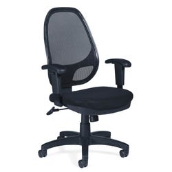 Offices To Go High Back Chair with Synchro Tilt, Mesh Back/Fabric Seat, 25 x 23 x 43 Inches, Black 1367426