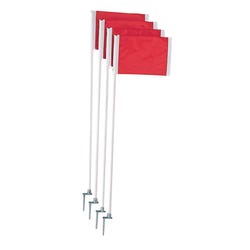 Image for Champion Sports Soccer Corner Marker Flags with Plastic Pole, Set of 4 from School Specialty