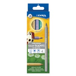 Image for LYRA Color Giants Hexagonal Colored Pencils, Assorted Metallic Colors, Set of 6 from School Specialty