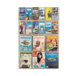 Image for Safco Reveal 6 Magazine and 12 Pamphlet Display, 30 x 2 x 45 Inches, Clear from School Specialty