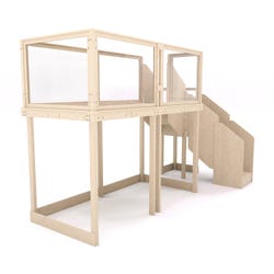 Image for Childcraft Extended Height Basic Double Loft with Plexi Rails, 11 Feet 10-1/8 Inches x 4 Feet x 7 Feet 4 Inches from School Specialty