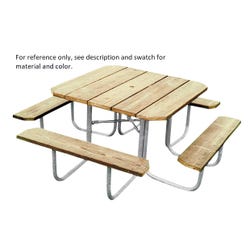 Image for UltraPlay Square Heavy Duty Outdoor Picnic Table, 48 x 48 Inch Top, Cedar Recycled Plastic from School Specialty