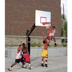 Image for Bison Ultimate Outdoor Basketball System, 72 x 42 Inches Backboard, 6 Inch Pole, Polycarbonate from School Specialty